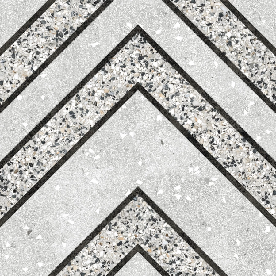 Керамогранит Gresant Artstone Infinia Collection Arc Flora Pearl Matt матовый серый 40х40 см