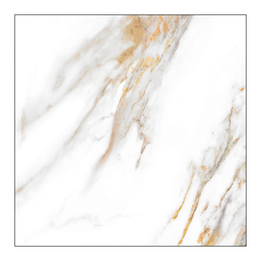 Керамогранит Global Tile Calacatta Royal грес глазурованный GT60600103MR белый 60*60 см