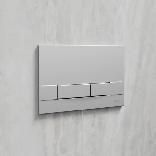 Кнопка смыва Lemark Bit для инсталляции механическая хром матовый 9803007