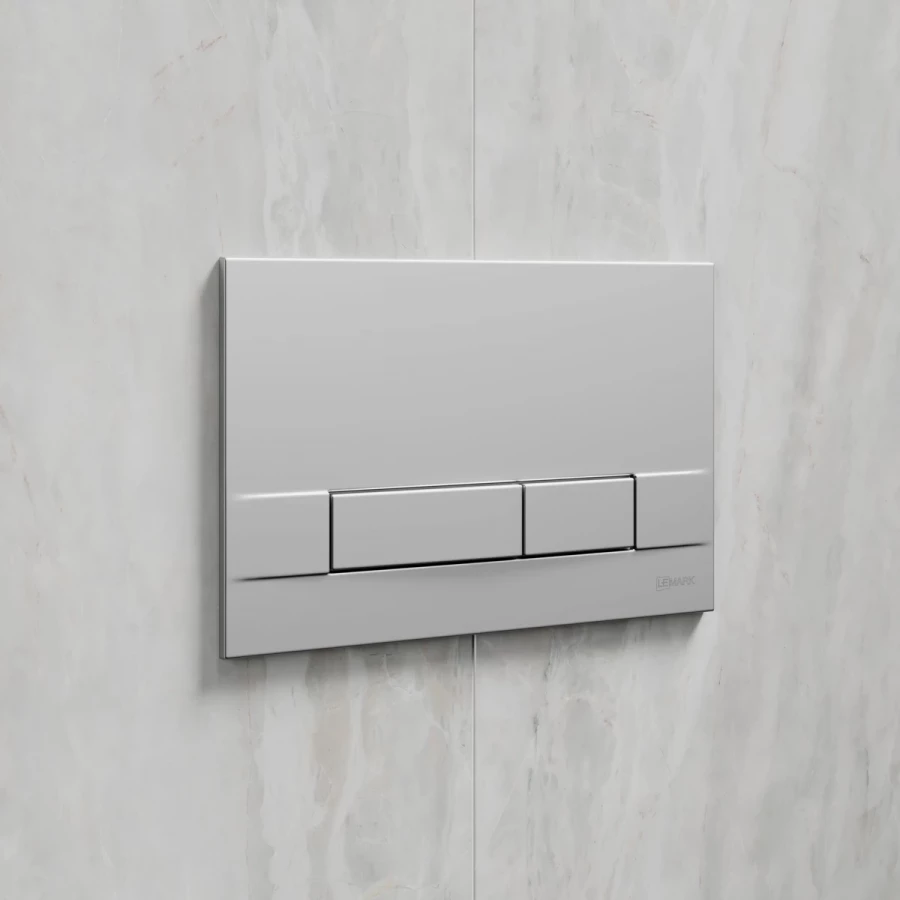 Кнопка смыва Lemark Bit для инсталляции механическая хром матовый 9803007