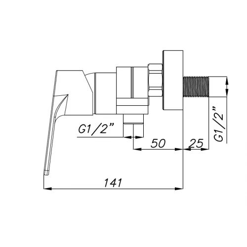 Смеситель для душа Azario Treya без излива хром AZ-15680621