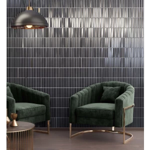 Плитка настенная Monopole Melody Black глянцевая черная 20x20 см