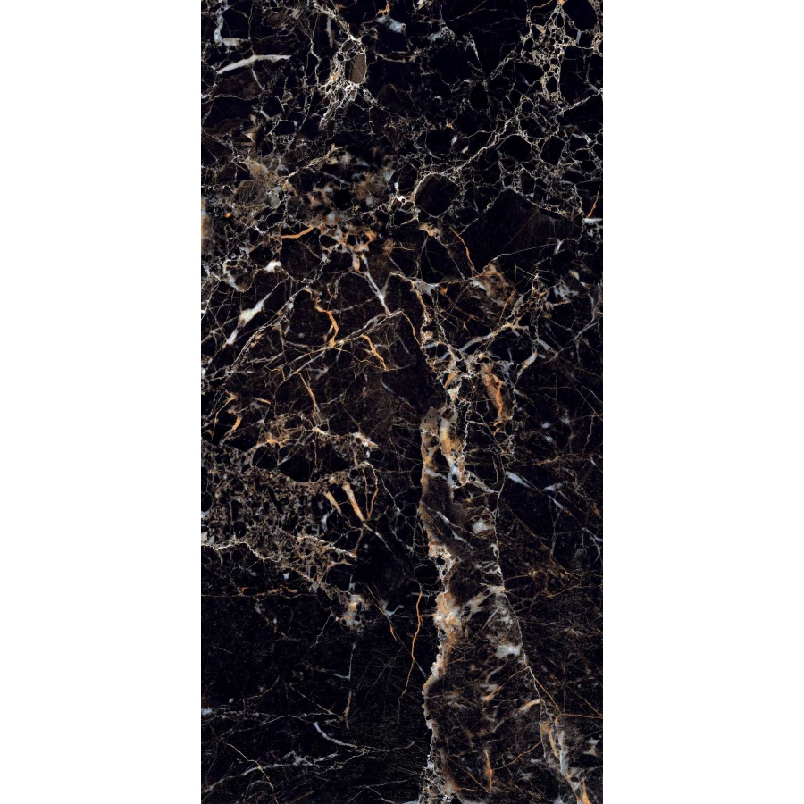 Керамогранит Arcadia Ceramica Torino Black High Gloss чёрный HG2007-A 120х60 см