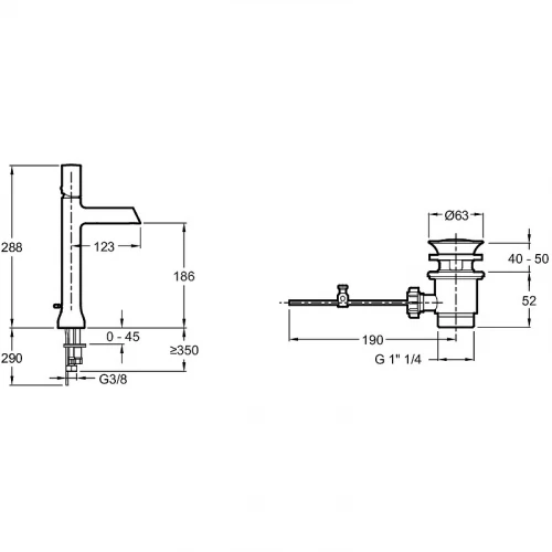 Смеситель для раковины Jacob Delafon Toobi E8990-CP