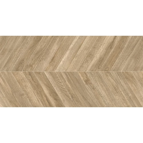 Керамогранит Delacora Walnut Chevron Light матовый карвинг коричневый D120251M 120х60 см