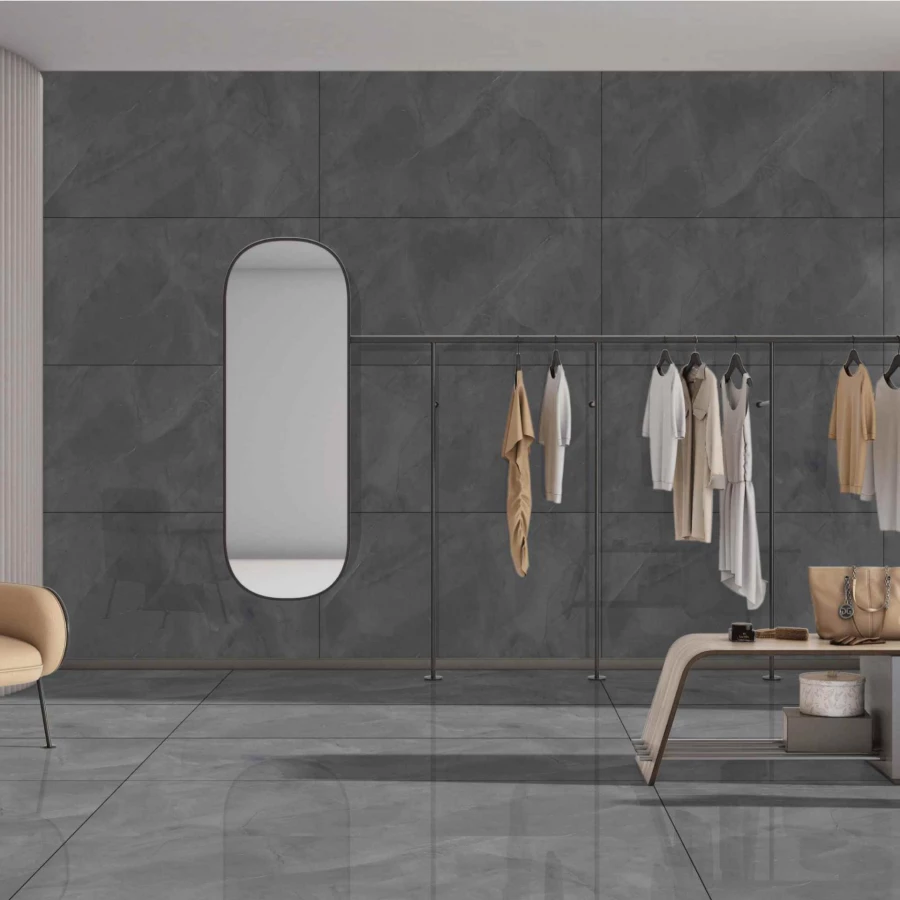 Керамогранит Belleza Frox Armani Grey Silver Glossy Carving SS 120х60 см