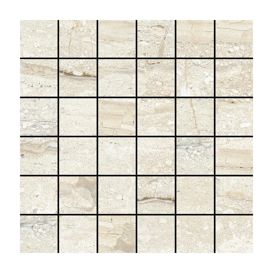 Мозаика Bonaparte Керамогранитная мозаика Mosaic Beira Marfil 48х48 матовая бежевая 29,8х29,8 см