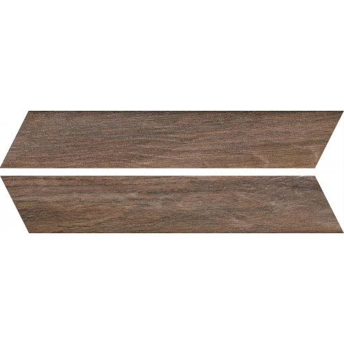 Керамогранит Rondine Vintage Brune Chevron матовый коричневый 0,88 м2 J86582 40,7х7,5 см