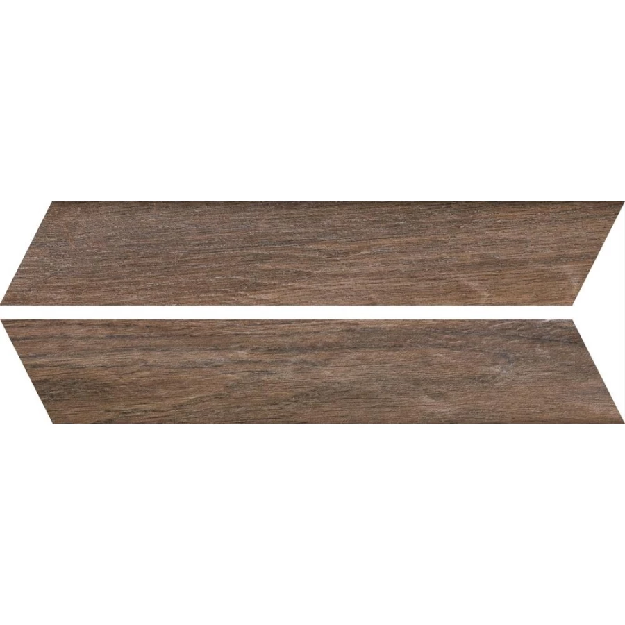 Керамогранит Rondine Vintage Brune Chevron матовый коричневый 0,88 м2 J86582 40,7х7,5 см