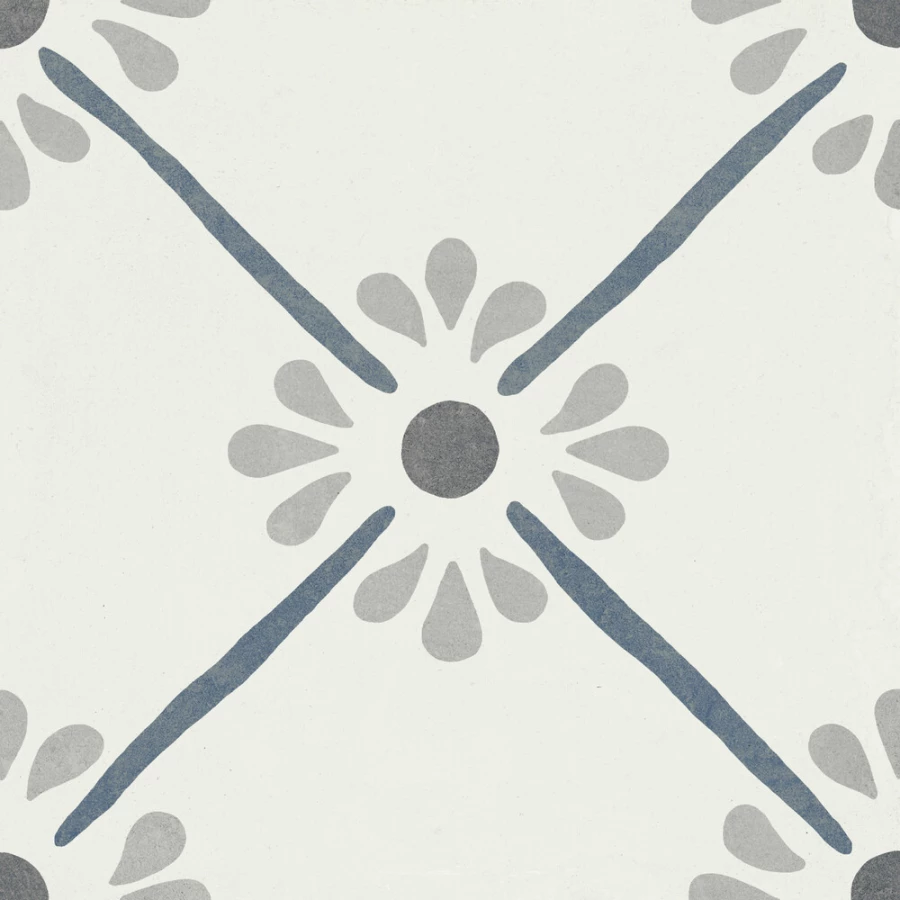 Керамогранит Harmony Peronda Provenza Blue Flower матовый многоцветный 3386037787 22,3х22,3 см