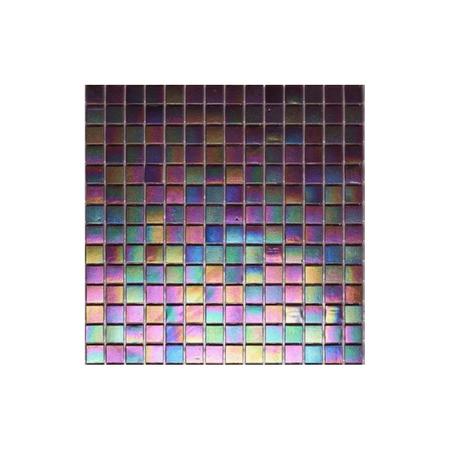 Стеклянная мозаика Rose Mosaic Rainbow сетка 1x1 глянцевая фиолетовая WA45rosa 31,8х31,8 см