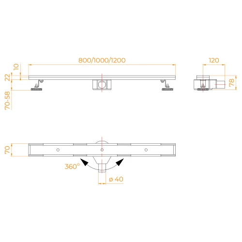 Душевой трап RGW SDR-08B 21210812-014 120 см