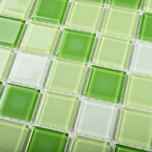 Мозаика Bonaparte Стеклянная мозаика Golf 25х25 глянцевая зеленая 30х30 см