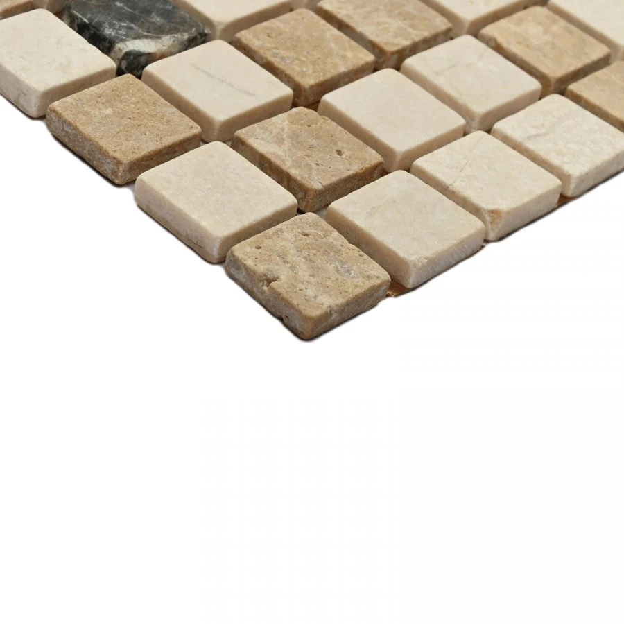 Мозаика Bonaparte Каменная мозаика Turin-15 slim Matt 15х15 бежевая 30,5х30,5 см
