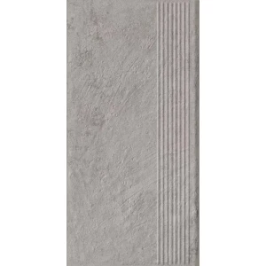 Ступень Paradyz Carrizo Grey Stopnica Prosta Struktura Mat B1a матовая серая 60х30 см
