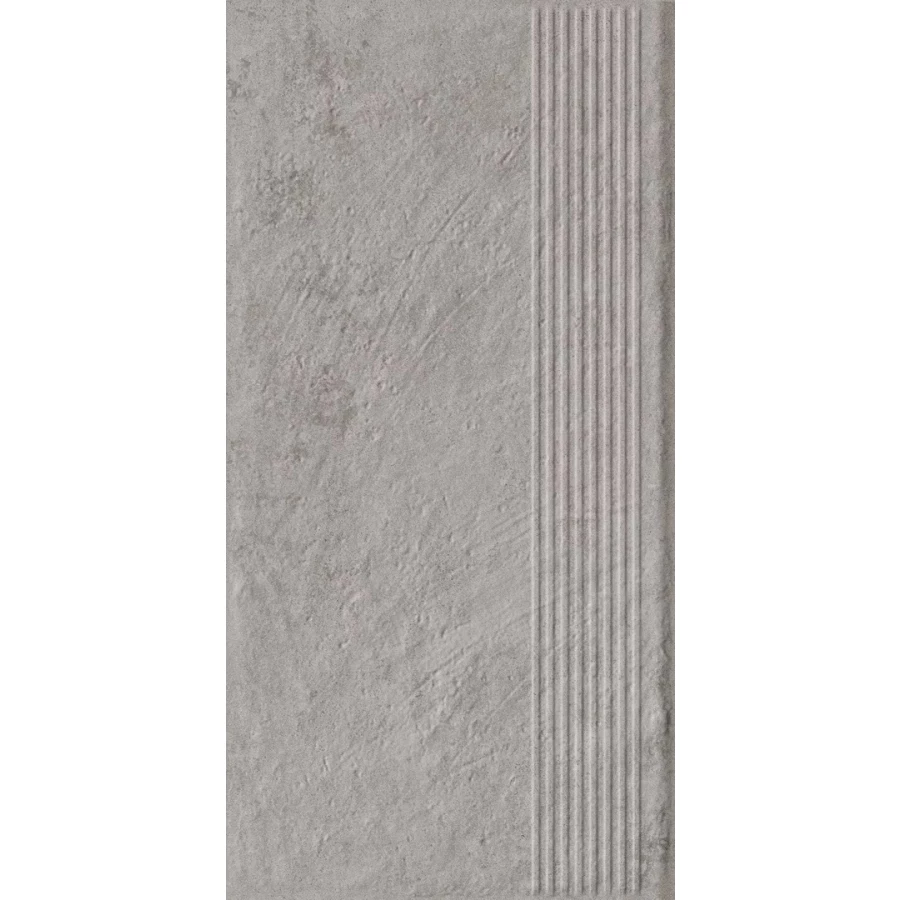 Ступень Paradyz Carrizo Grey Stopnica Prosta Struktura Mat B1a матовая серая 60х30 см