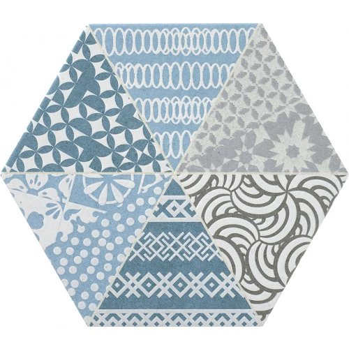 Керамогранит Rocersa nordic hexa mix-1 grs-azl 20*23