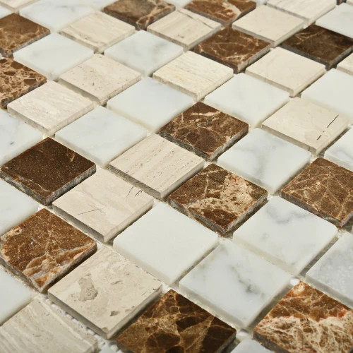 Мозаика Bonaparte Каменная мозаика Manama 23х23 серо-коричневая 30,5х30,5 см