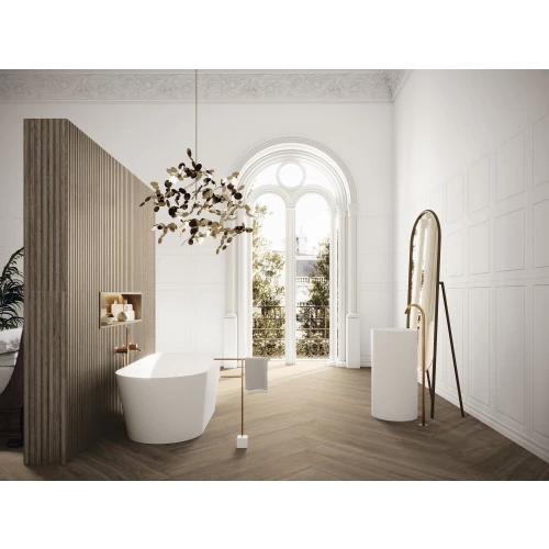 Плитка настенная Ape Ceramica Bellagio Bianco Rect Panel матовая белая A041896 120х60 см