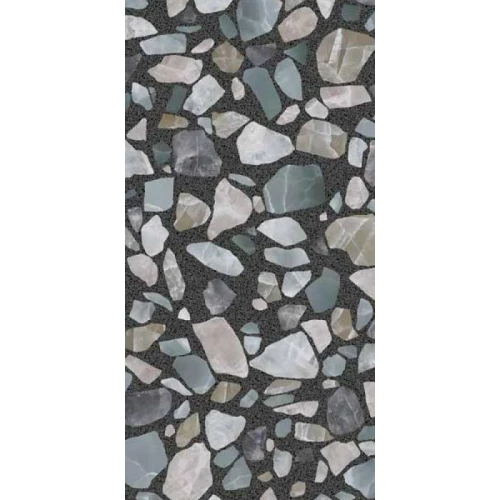 Керамогранит Versace Gemstone Dark Shards 3D Lux R глянцевый серый PF60013148 120х60 см