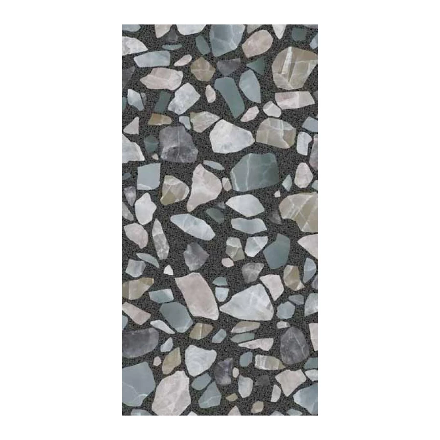 Керамогранит Versace Gemstone Dark Shards 3D Lux R глянцевый серый PF60013148 120х60 см