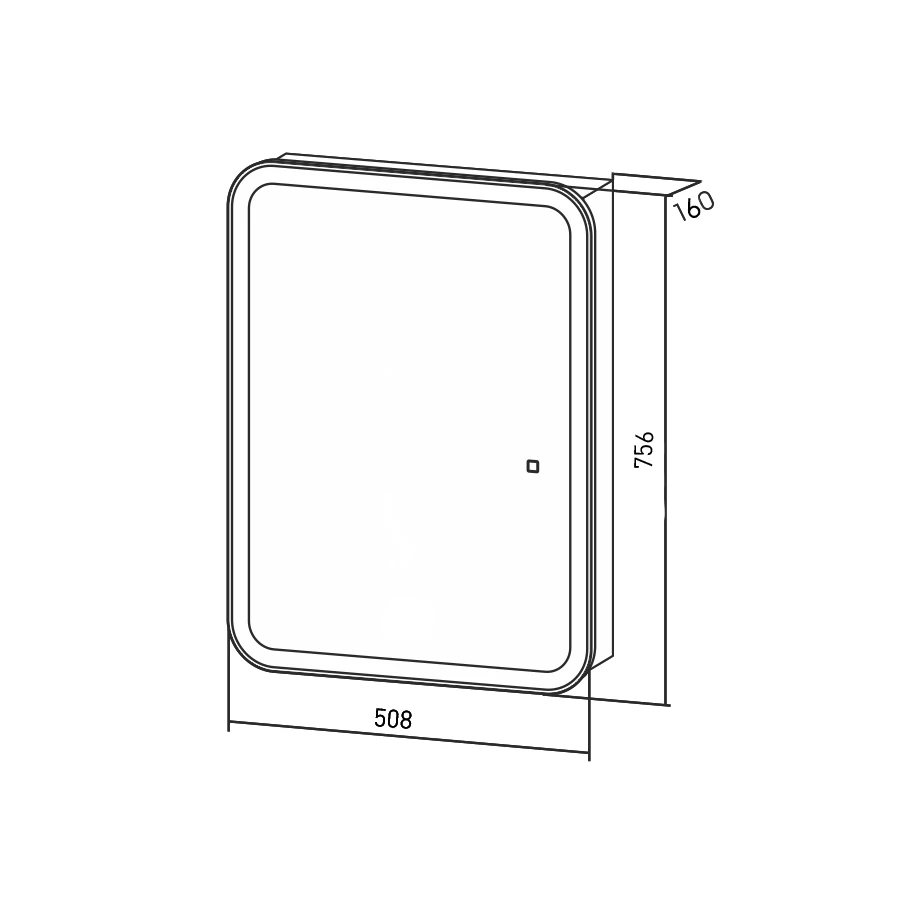 Зеркало-шкаф Azario Фиджи flip 50 подсветка сенсорный выключатель с функцией диммера LED-00002471 50x75 см