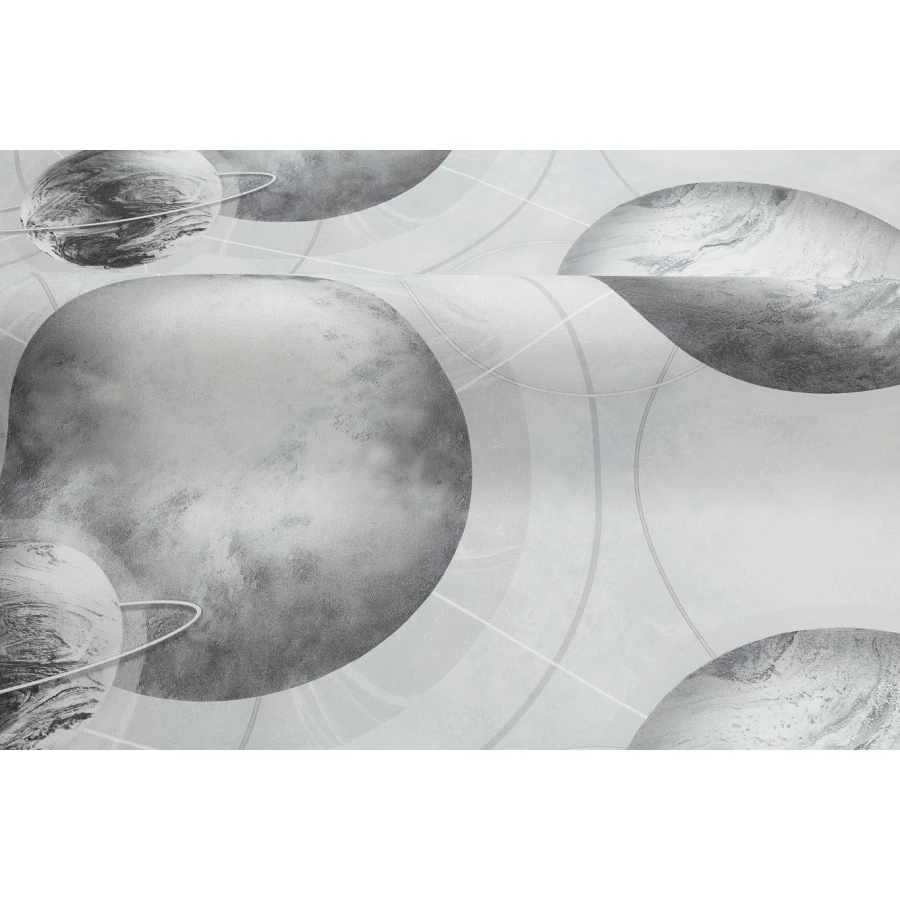 Обои флизелиновые Palitra Home HomeColor Planets серые HC71987-14 1,06х10,05 м