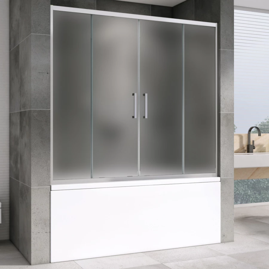 Шторка на ванну Abber Schwarzer Diamant AG57150M 150х140 см