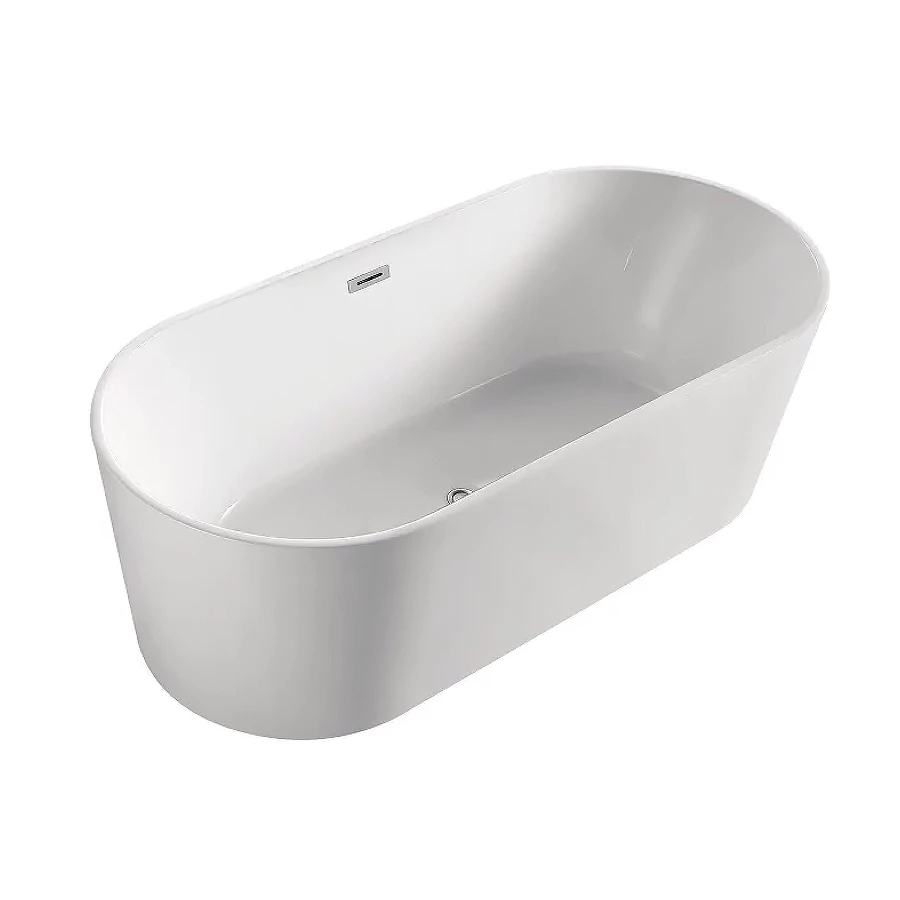 Ванна акриловая Azario Bristol свободностоящая в комплекте с сифоном и металлической рамой BRI17080 170х80х58 см