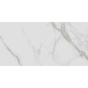 Керамогранит Neodom Classic Marble Statuario Irish Gold Linear Matt матовый белый N20575 120х60 см