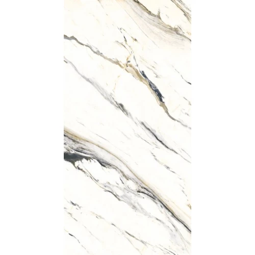 Керамогранит Planet Ceramics UKSL 2412 глянцевый с золотом белый 120х60 см