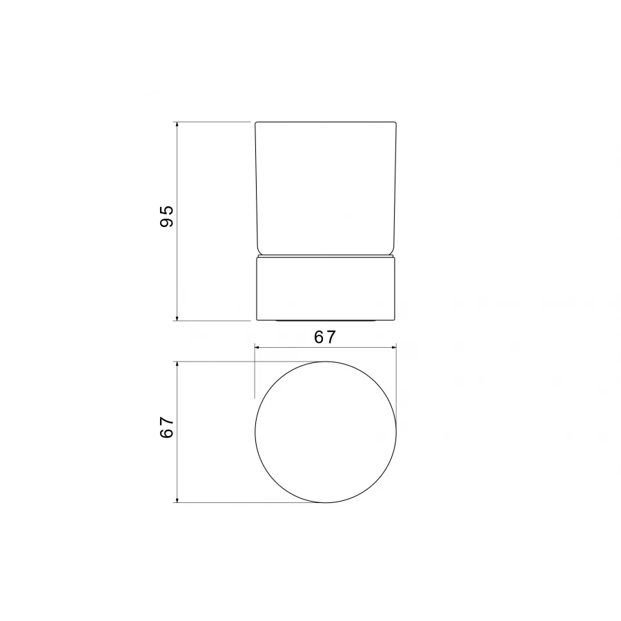 Стакан Aquatek Лира настольный хром AQ4428CR