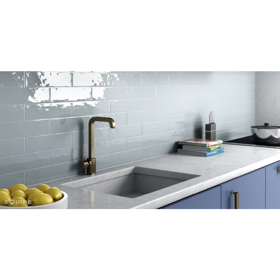 Плитка настенная Equipe Соттаге Аш Блуе / Cottage Ash Blue глянцевая голубая 22051 30х7,5 см