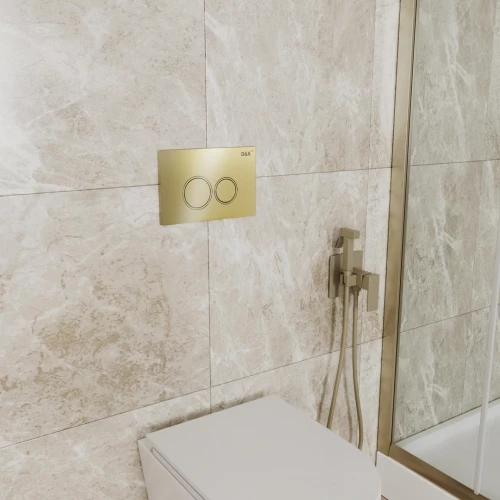 Клавиша смыва D&K Bayern матовое золото DB1529007