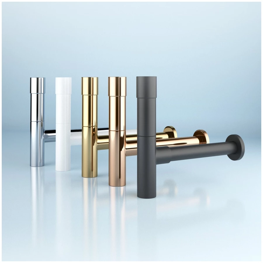 Металлический сифон для раковины Wellsee Drainage System 182114000, цвет хром