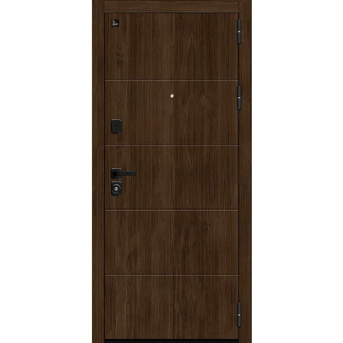 Входная дверь Bravo Райт/SBlack 205x96 Pecan/Cappuccino Melinga левое открывание