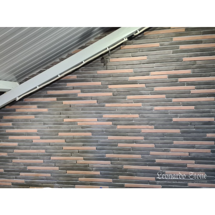 Ригельная плитка под кирпич Leonardo Stone Бостон mix-1 49х4х1,5 см