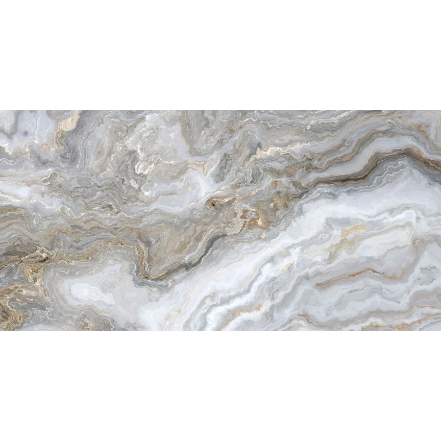 Керамогранит Neodom Luxury Arabesque Grey Polished глянцевый серый N20352 120x60 см