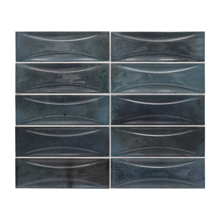 Плитка керамическая Equipe Ханой Арcо Блуе Нигhт / Hanoi Arco Blue Night глянцевая синяя 30041 20х6,5 см