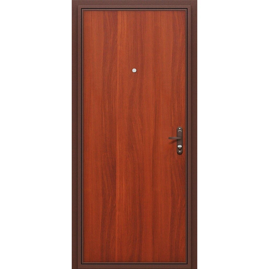 Входная дверь Bravo Стройгост РФ 205x86 Антик Медь/Л-11 (ИталОрех) правое открывание