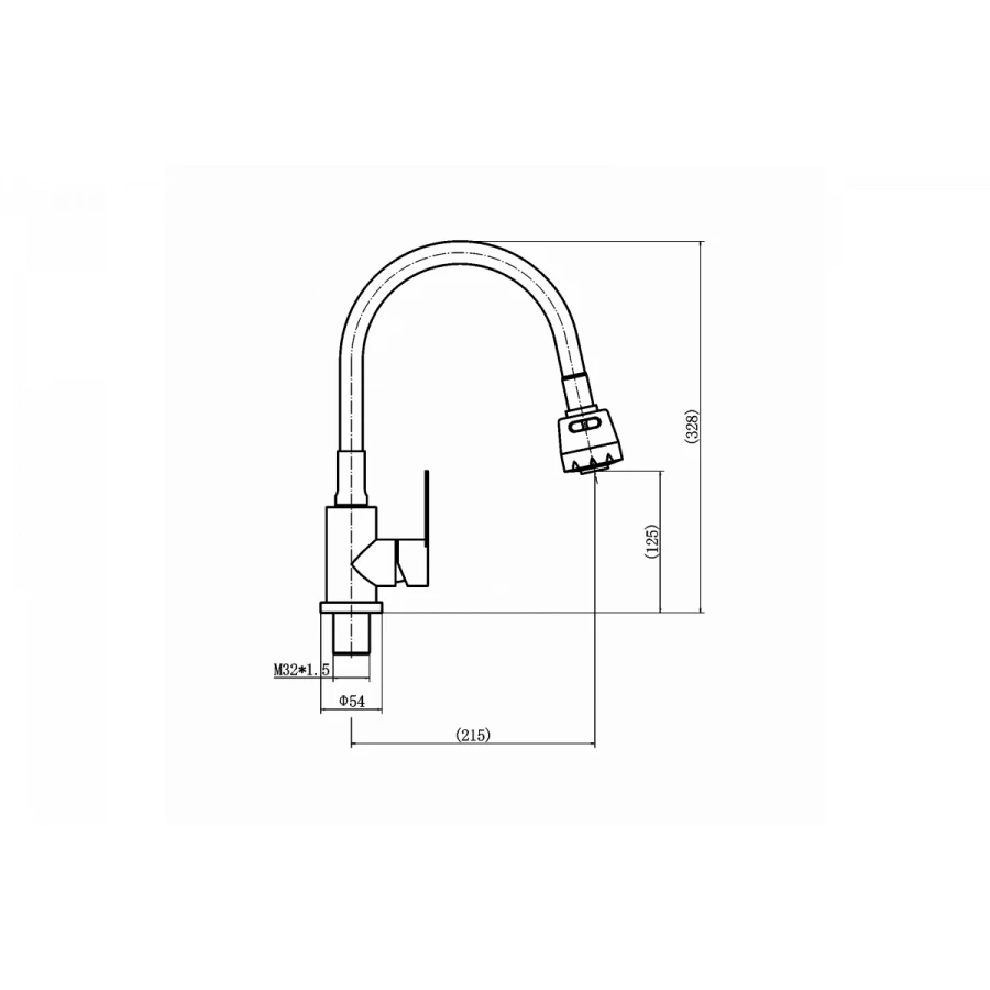 Смеситель для кухни Fashun с гибким изливом сатин синий A54101+N7341