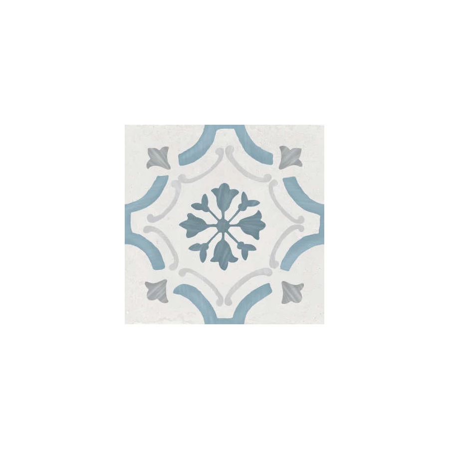 Керамогранит Harmony Peronda Sirocco Blue Ornate серо-голубой 3386036158 22,3х22,3 см