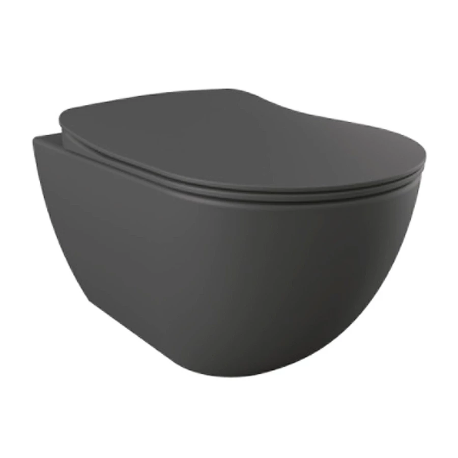 Унитаз подвесной Creavit Free антрацит матовый чаша без сидения FE320-11AM00E-0000