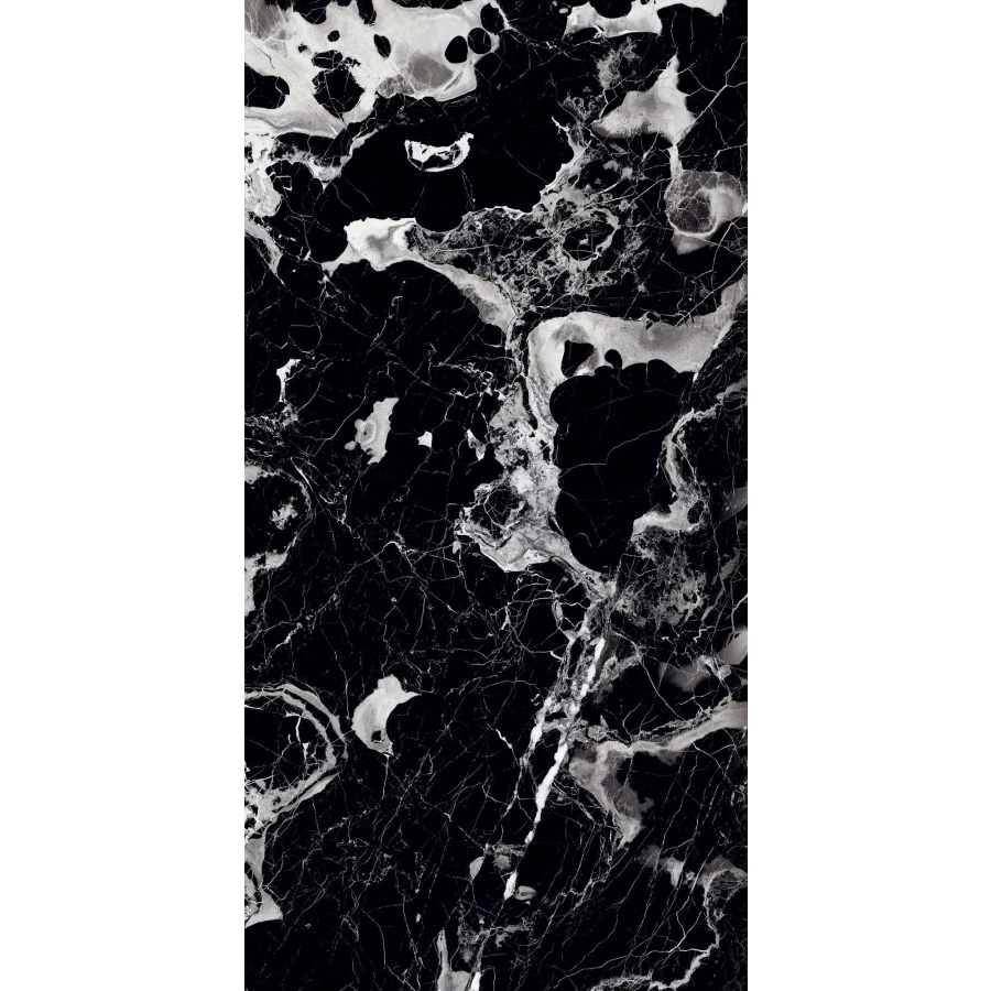 Керамогранит Arcadia Ceramica Elegant Nero High Gloss чёрный HG2001-A 120х60 см