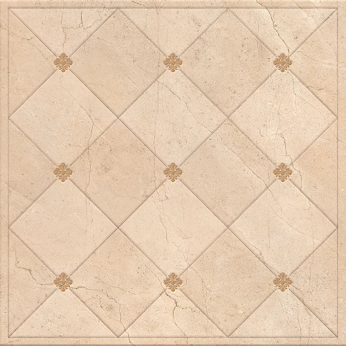 Плита напольная Global Tile Marseillaise капитоне бежевый 41,8*41,8 см