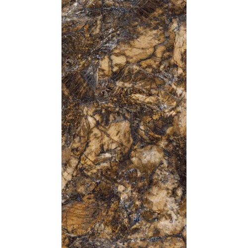 Керамогранит Seratonia Glossy Leopard Dark темно-коричневый 120х60 см