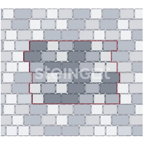 Тротуарная плитка Steingot Старый город Штайн Сильвер Серая 24795 60 мм