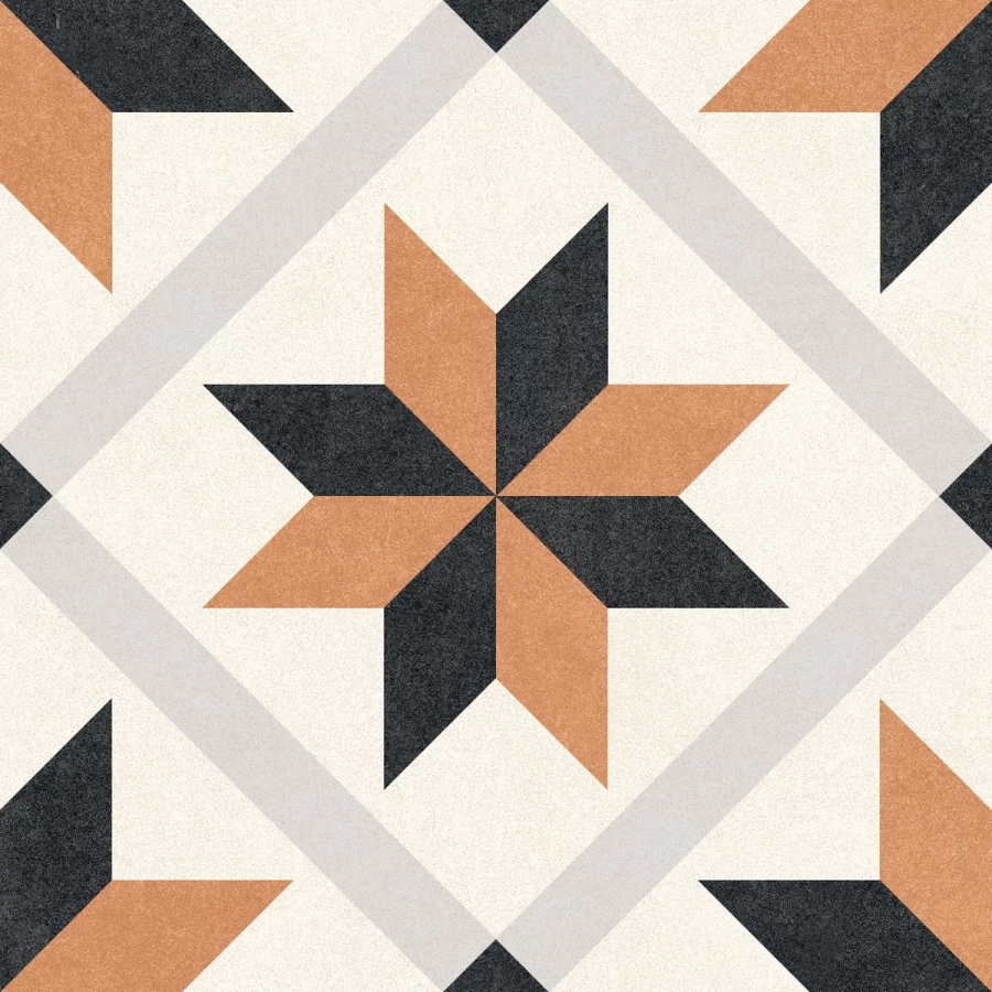 Керамогранит Motto Levels Orange Decor матовый оранжевый 1036 N100076 20x20 см