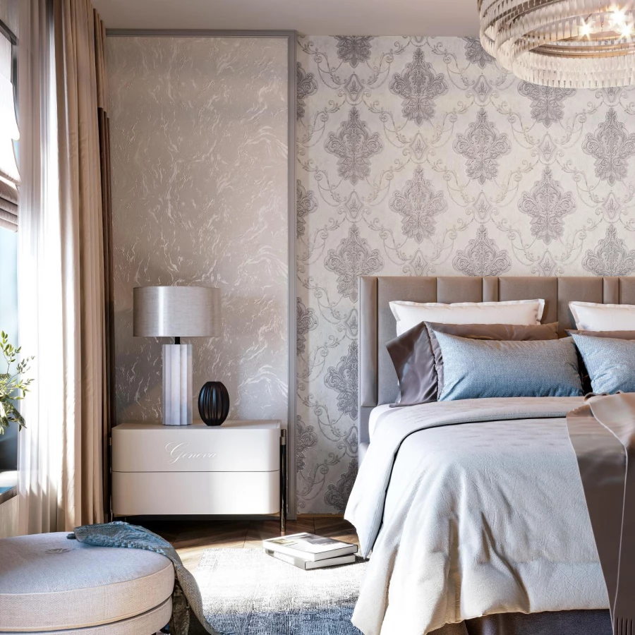 Обои флизелиновые Palitra Life Geneva Палитра бежевые PL72174-29 1,06х10,05 м