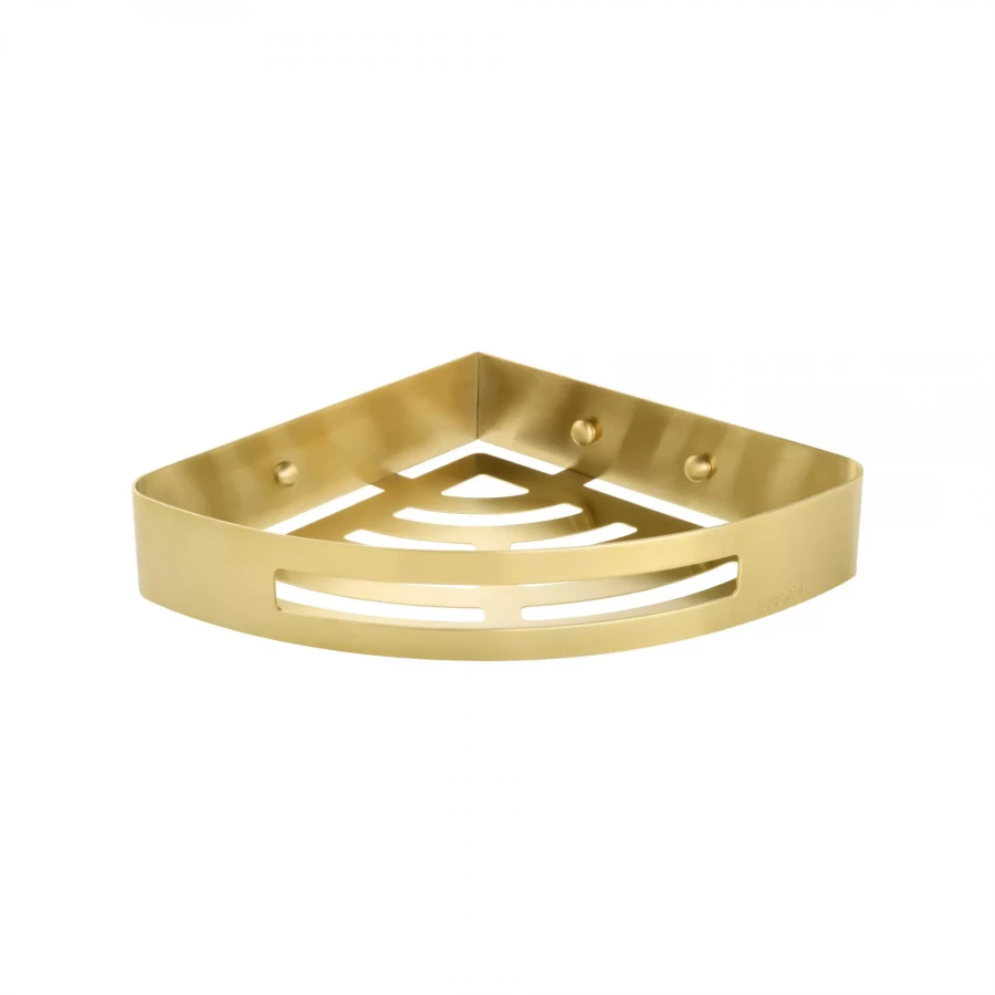 Полка угловая Fixsen Hotel одноэтажная золото-сатин FX-31003L